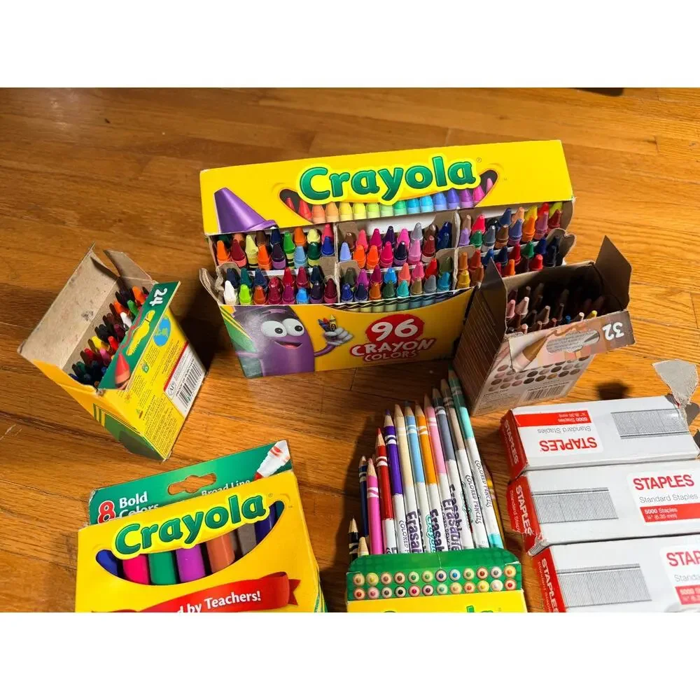Large Kids Art Supplies Bundle – Crayola, Paints, Pencils, Markers, Glue Gun, Sc